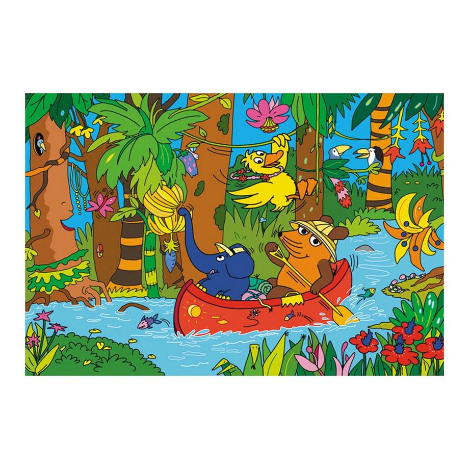 Schmidt  Puzzle Die Maus, Im Dschungel (100Teile) 