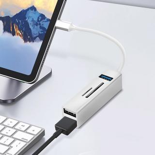 Avizar  USB-C HUB auf 3x USB + Kartenleser 