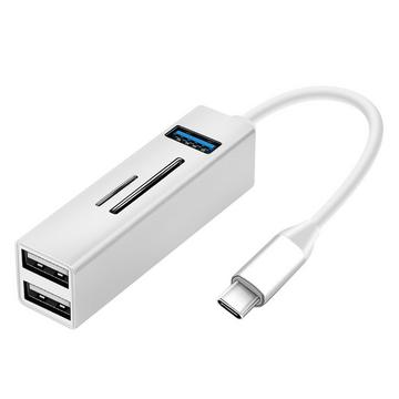 Hub USB-C verso 3x USB + lettore schede