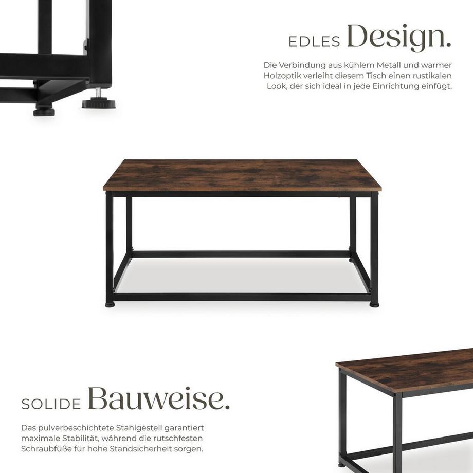 Tectake Couchtisch Lynch Industrial Style Holz und Stahl  