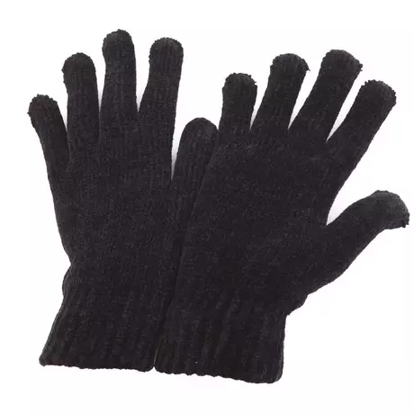 Universal Textiles  Chenille Winterzauber Handschuhe Schwarz