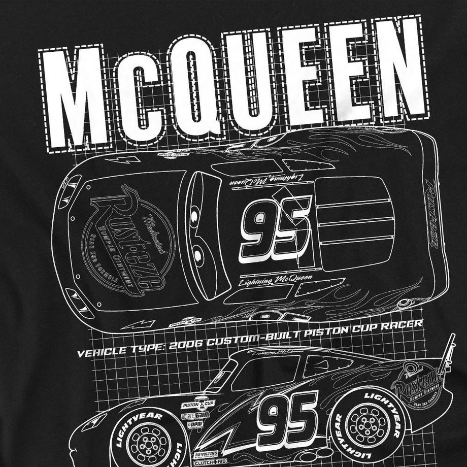 Cars Lightning McQueen Blueprint T-Shirt Manches Longues  