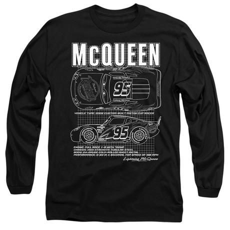 Cars Lightning McQueen Blueprint Langarm T-Shirt  