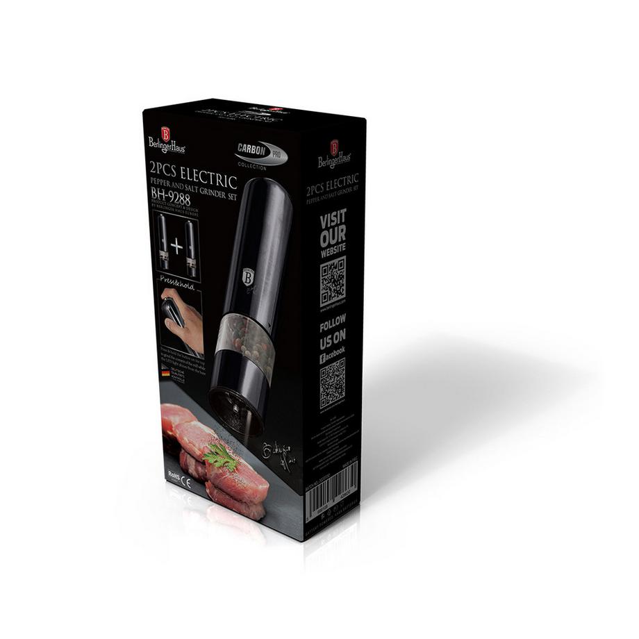 Berlinger Haus  Elektrische Pfeffer- und Salzmühle 2er-Set Carbon Pro Edition 