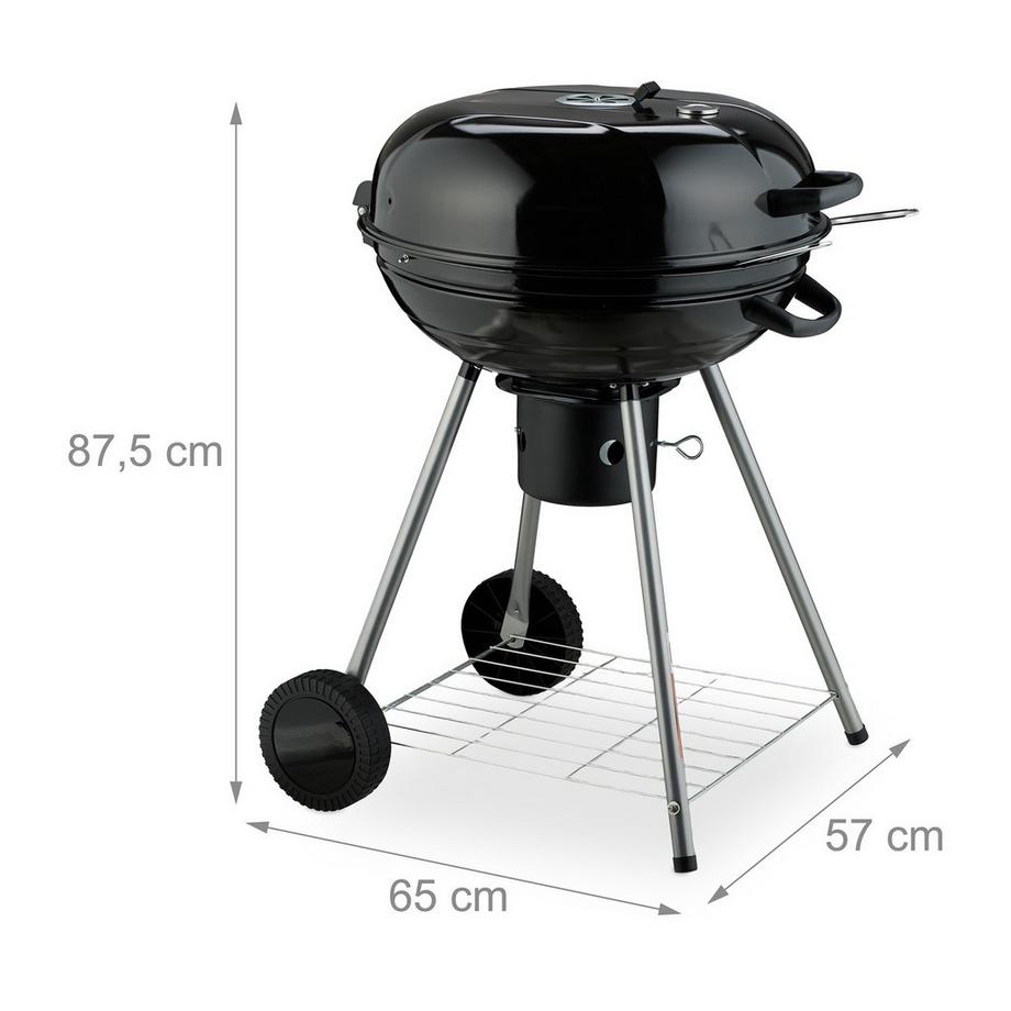 Northix  Barbecue à bouilloire avec roulettes 