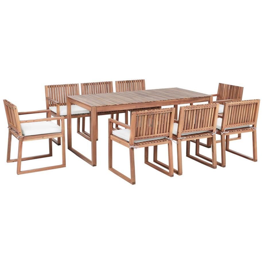 Ensemble de salle à manger de jardin pour 8 personnes en Bois d'acacia certifié  SASSARI II PREMIUM