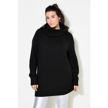 Maglione dolcevita dal taglio lungo e oversize con maniche lunghe