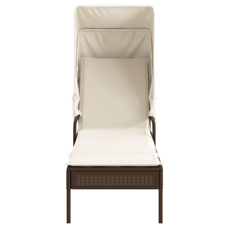 VidaXL Chaise longue rotin synthétique  
