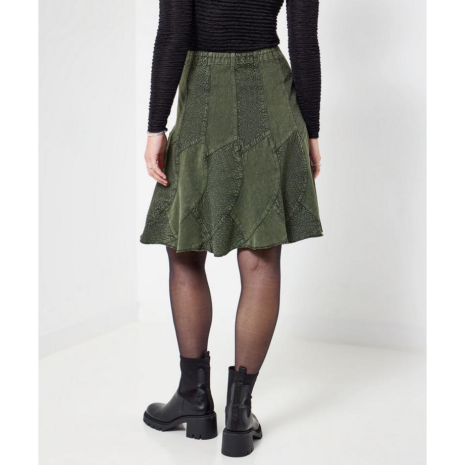 Joe Browns Gonna in denim al ginocchio stile patchwork  