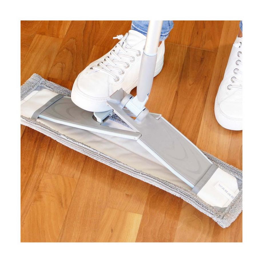 Calgonit  Support pliant (42cm) CrystalMop avec manche télescopique et housse de serpillière 