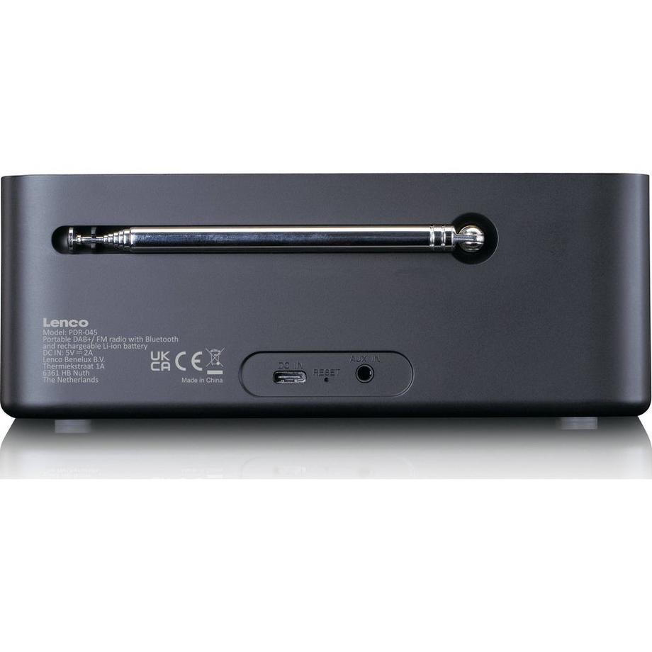 Lenco  Lenco PDR-045 Portatile Digitale Nero 