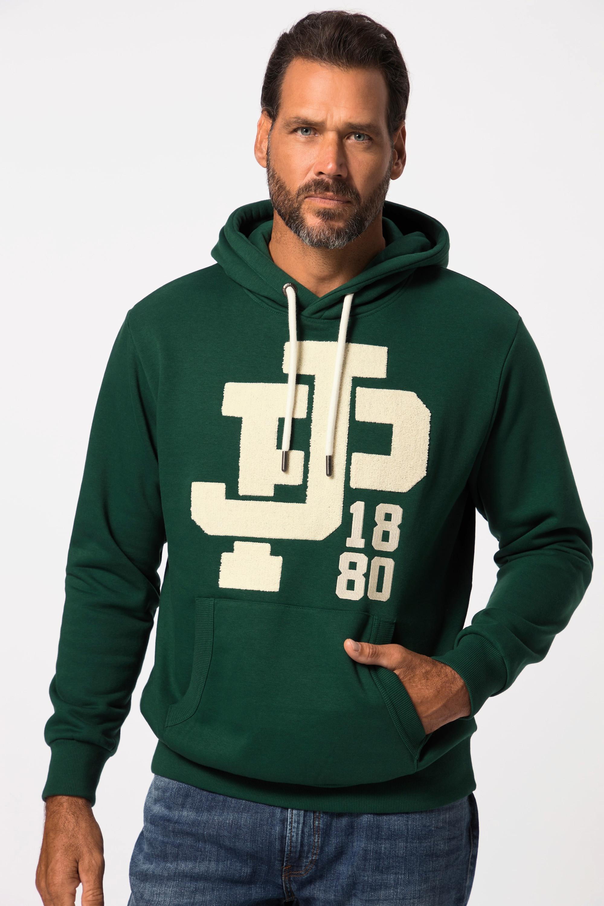 JP1880  Hoodie, Kapuzensweater, Brust Badge 