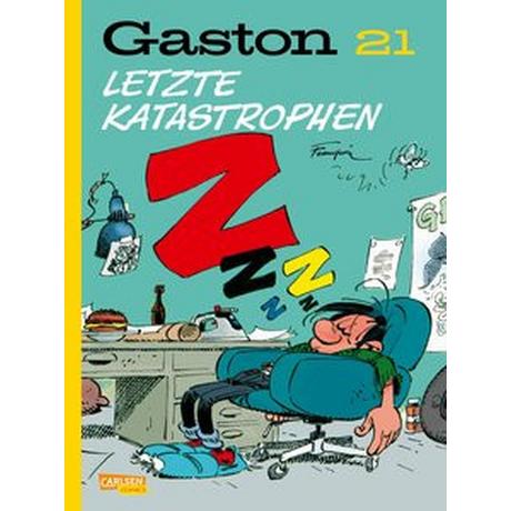 Gaston Neuedition 21: Letzte Katastrophen Franquin, André; Le Comte, Marcel (Übersetzung) Copertina rigida 