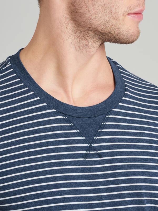 Schiesser Pyjama Kurzarm Gestreiftes Oberteil und Shorts Set  