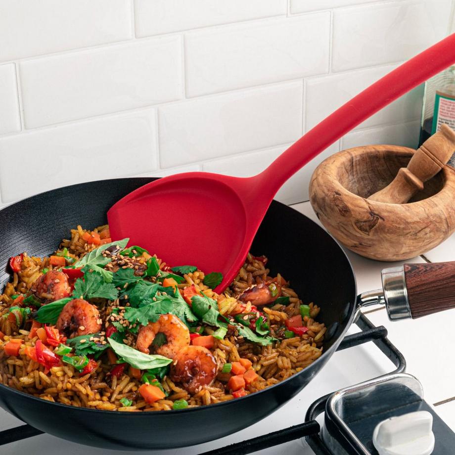 mastrad  Spatule Wok en silicone bleu 