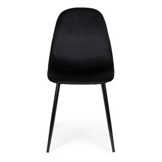 Northio Lot de 4 chaises en velours noir pour salle à manger et salon ModernHome  