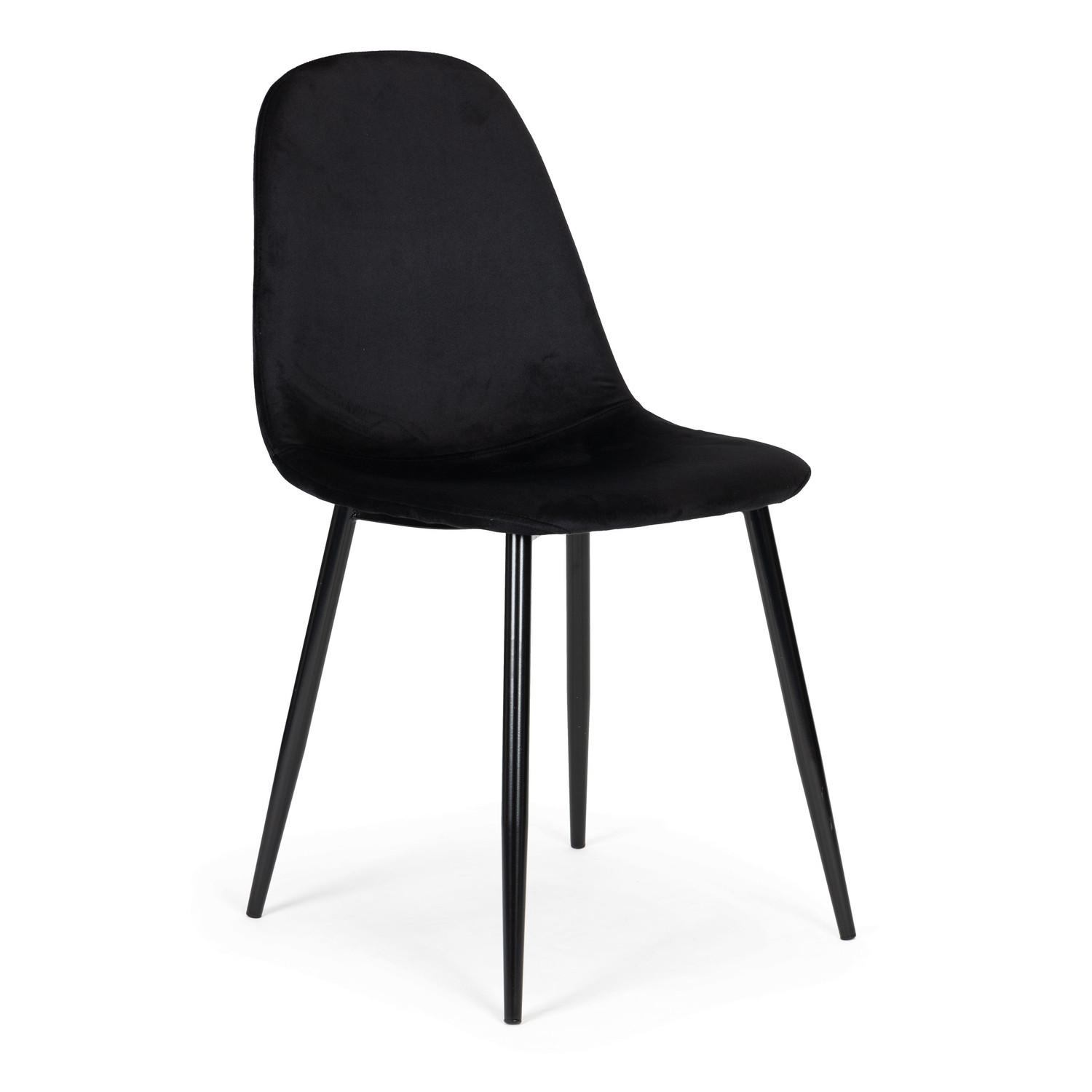 Northio Lot de 4 chaises en velours noir pour salle à manger et salon ModernHome  