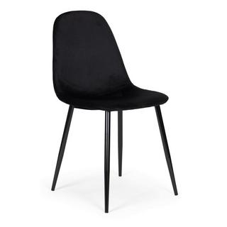 Northio Lot de 4 chaises en velours noir pour salle à manger et salon ModernHome  