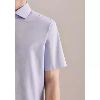 Seidensticker Oxfordhemd Slim Fit Kurzarm Druck  Blu Chiaro