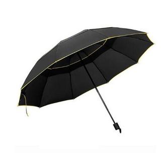 eStore Regenschirm, Kompakt - 130 cm - Schwarz / Gelb  