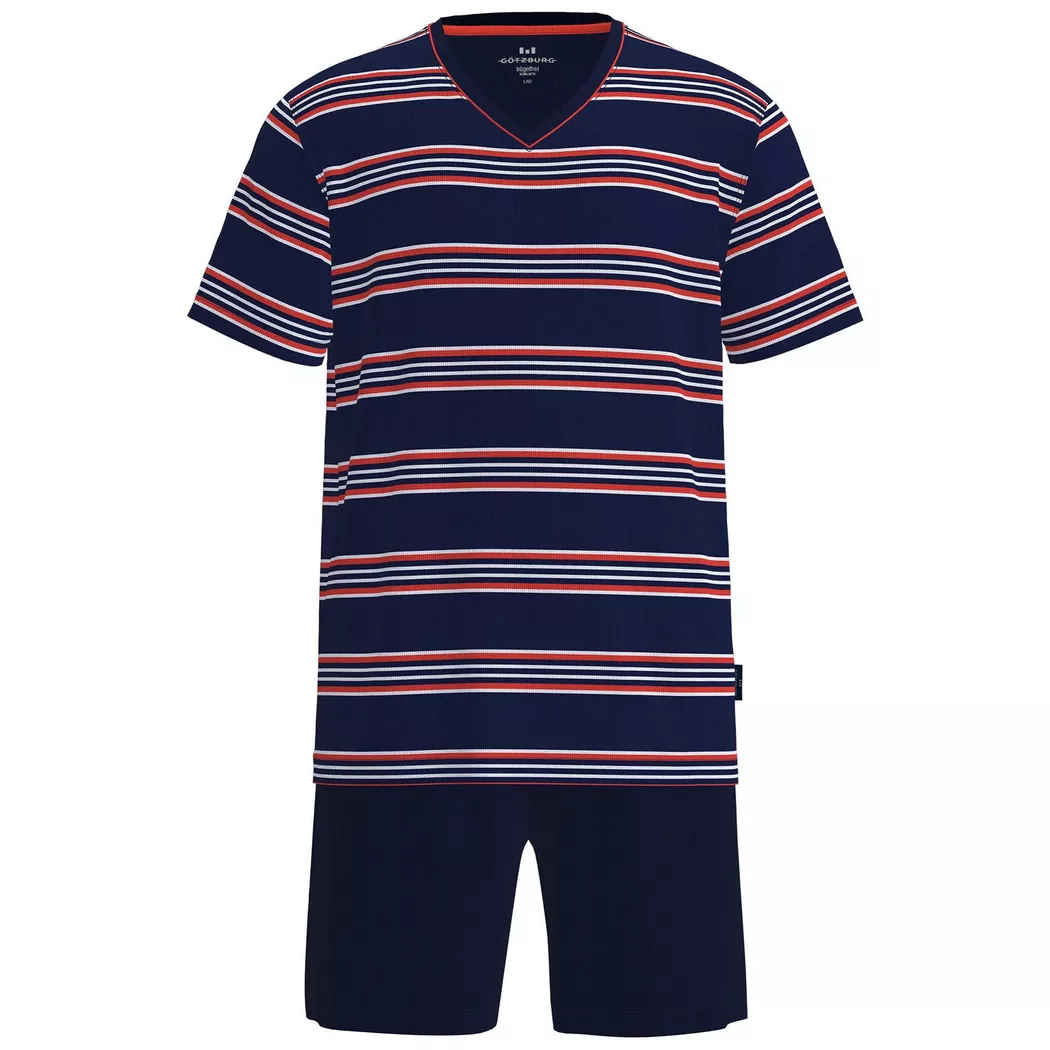 Götzburg - Pyjama  Bequem sitzend-Shorty Klima Aktiv, für Herren, Paprika, Größe 3XL