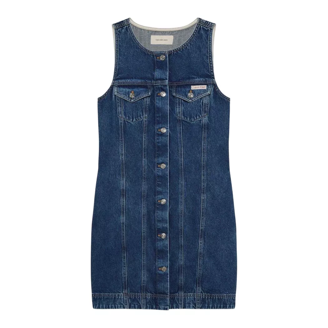 Calvin Klein - Minikleid, Denim, für Damen, Blau, Größe 40