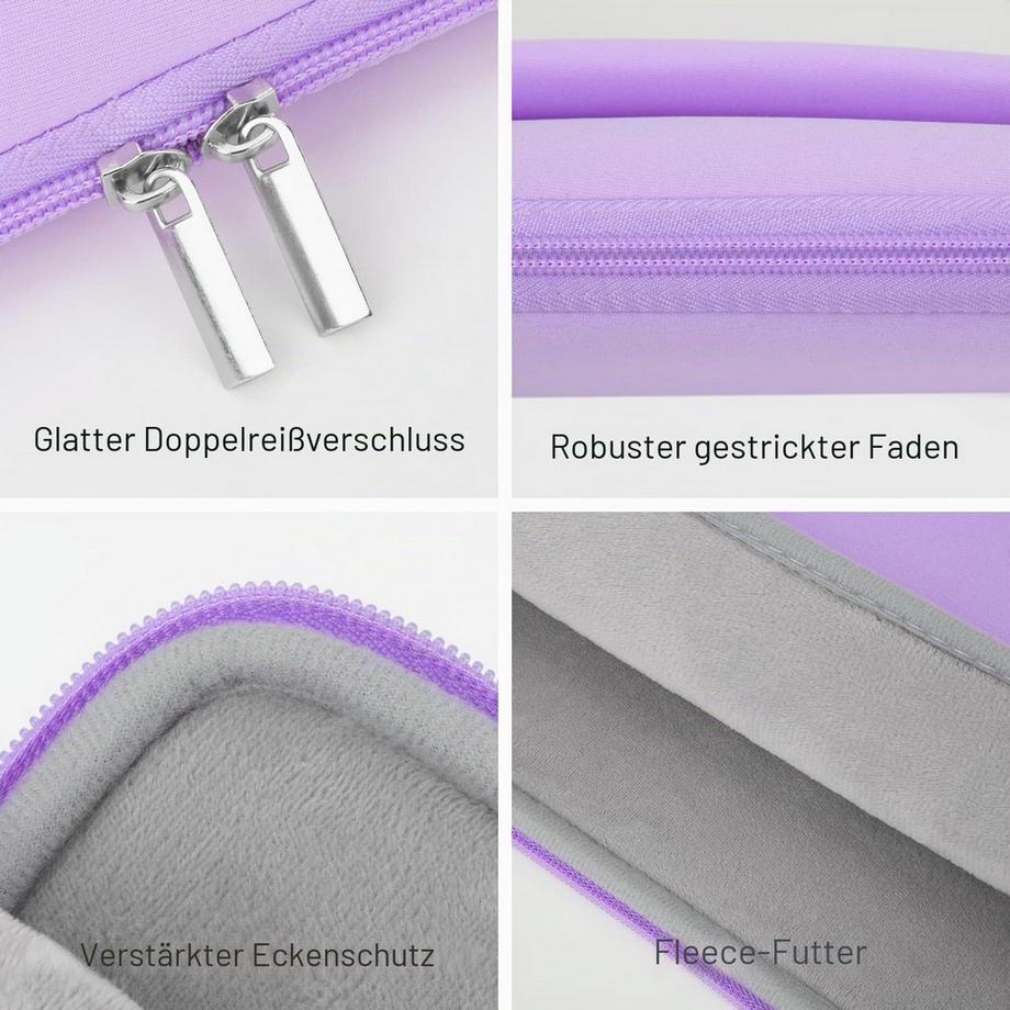 Only-bags.store Laptoptasche mit Reissverschlusstasche für Zubehör  