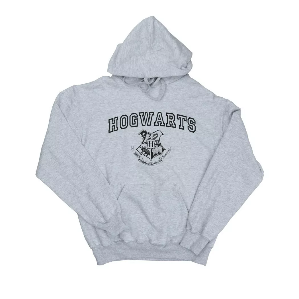 HARRY-POTTER - Hogwarts Kapuzenpullover, 140/146, Grau