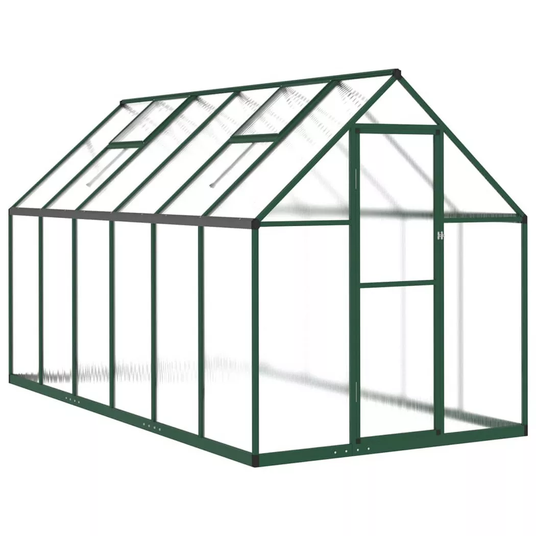VidaXL - Gewächshaus aluminium, One Size, Grün
