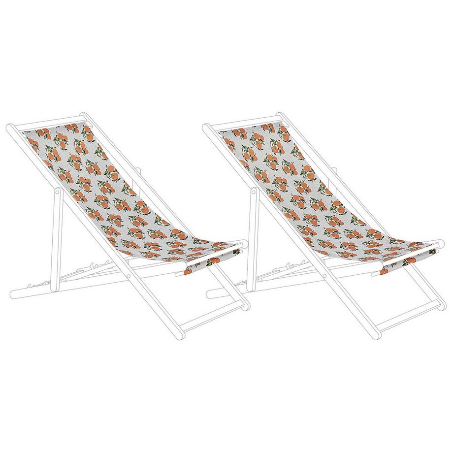 Beliani  Lot de 2 tissus de remplacement pour chaises longues en Polyester  ANZIO/AVELLINO 