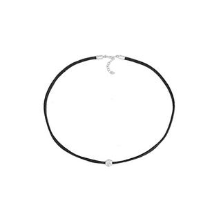 Elli  Halskette Choker Velour Leder Bead 