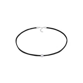 Elli  Halskette Choker Velour Leder Bead 