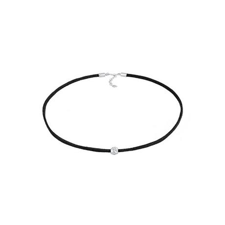 Elli  Halskette Choker Velour Leder Bead 