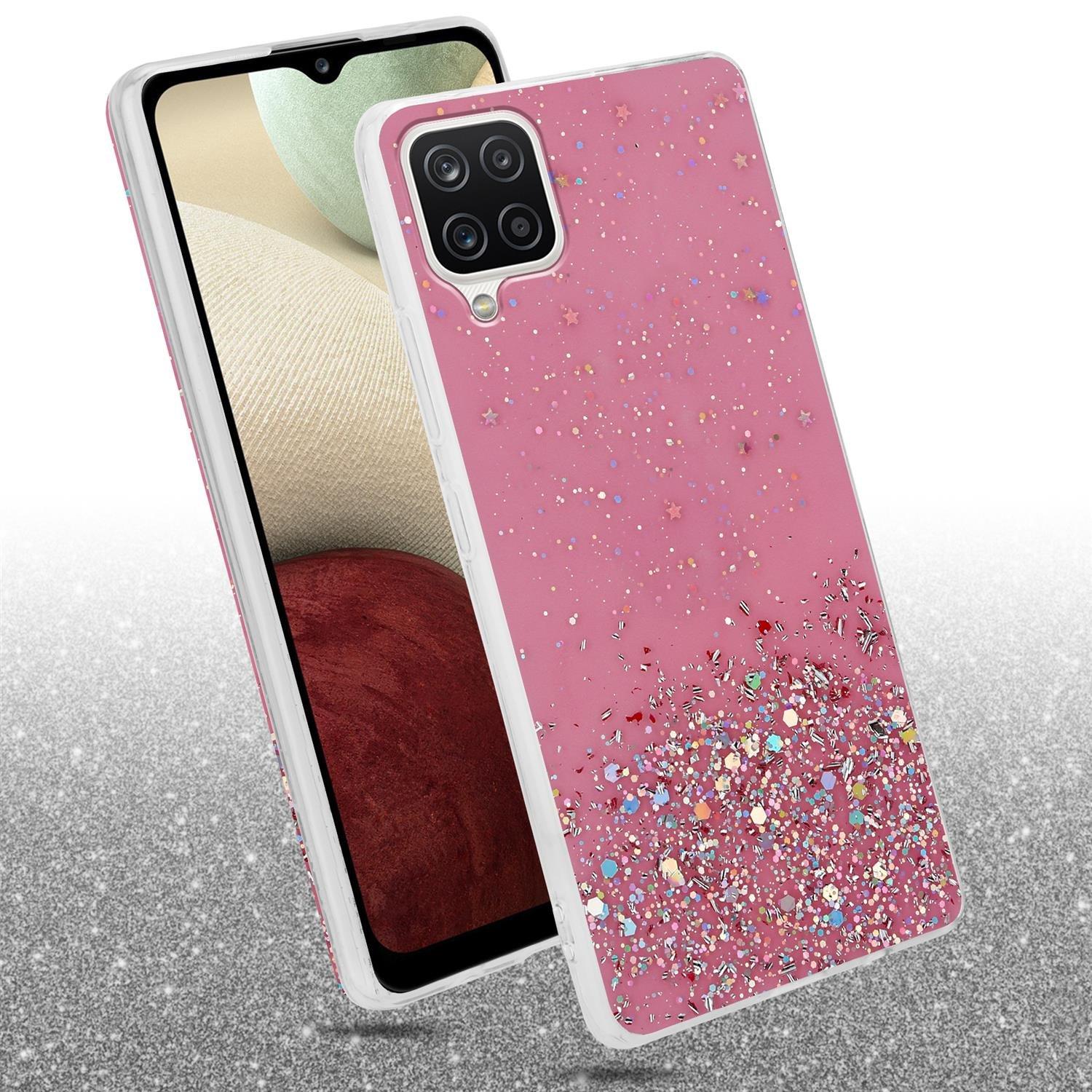 Cadorabo  Hülle für Samsung Galaxy A12  M12 TPU Silikon mit funkelnden Glitter 