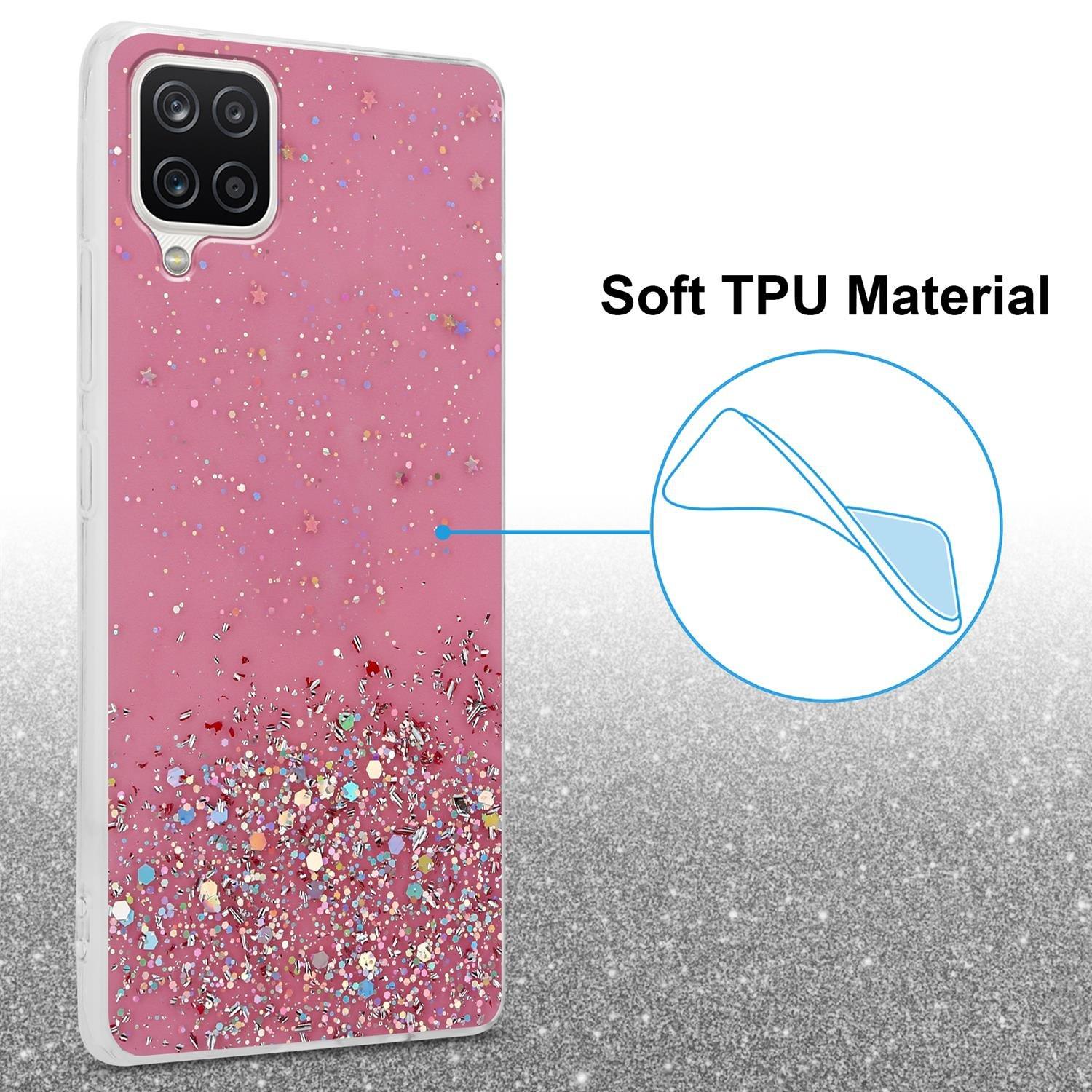 Cadorabo  Hülle für Samsung Galaxy A12  M12 TPU Silikon mit funkelnden Glitter 