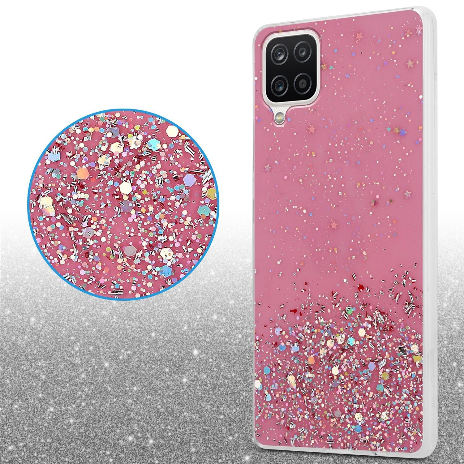 Cadorabo  Hülle für Samsung Galaxy A12  M12 TPU Silikon mit funkelnden Glitter 