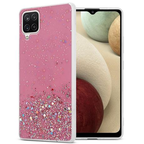 Cadorabo  Hülle für Samsung Galaxy A12  M12 TPU Silikon mit funkelnden Glitter 