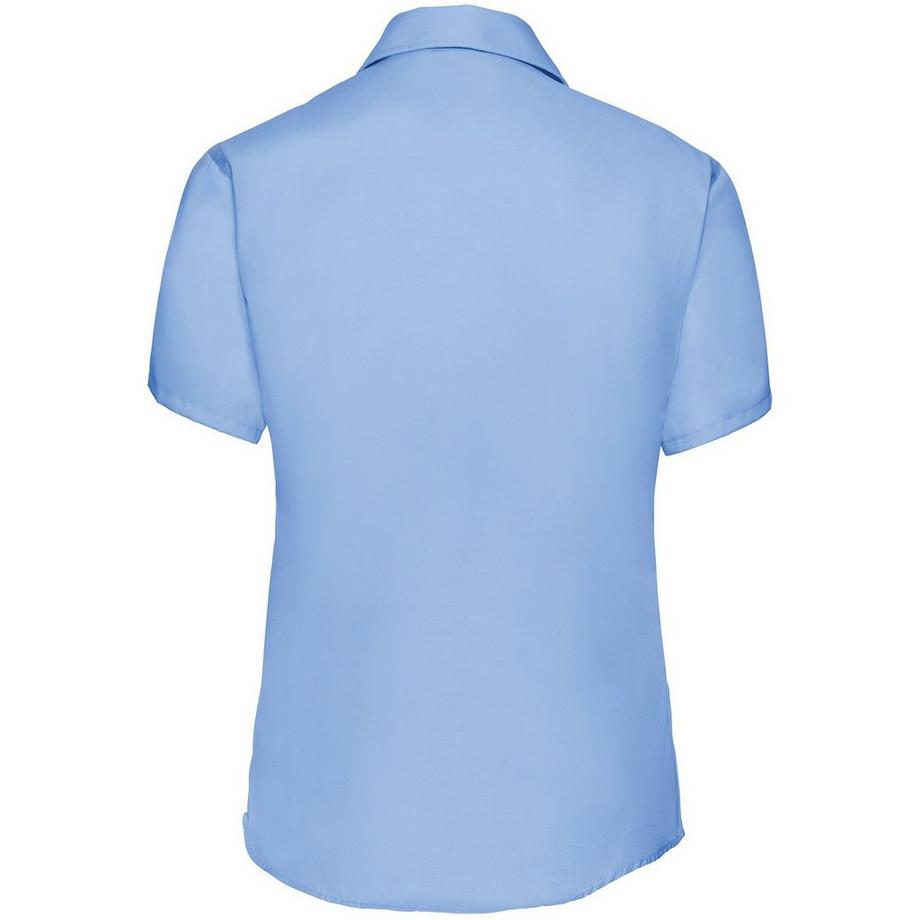 Russell Collection Kurzarm Bügelfreie Bluse  