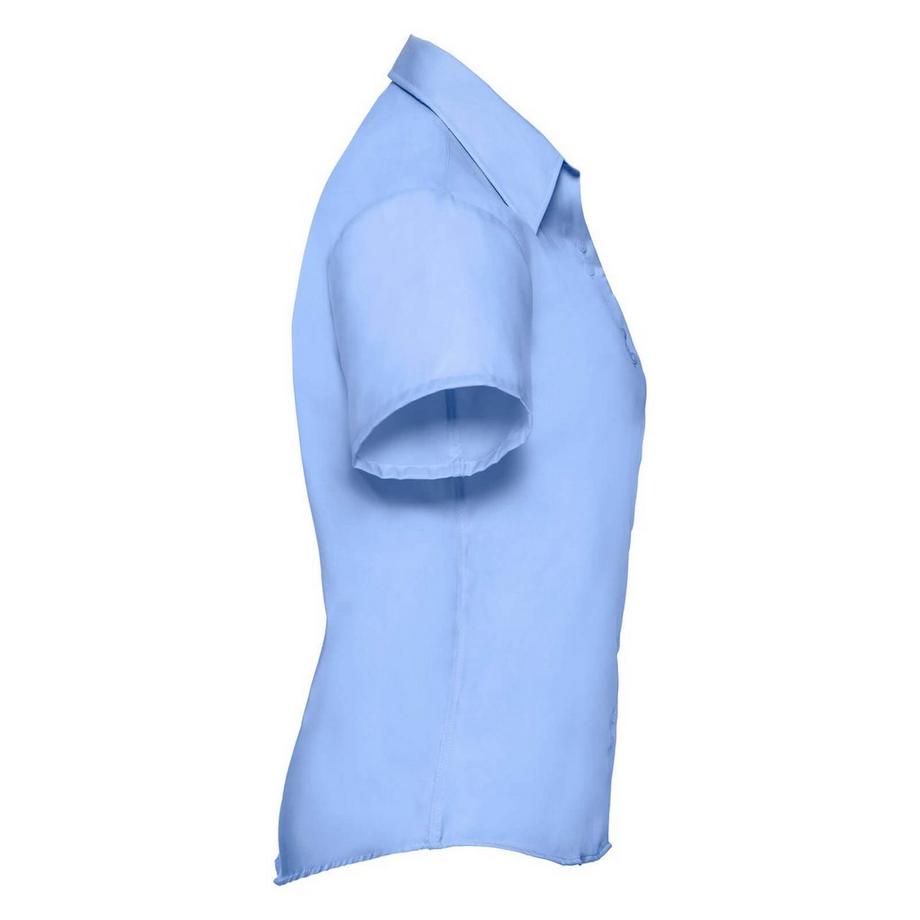 Russell Collection Kurzarm Bügelfreie Bluse  