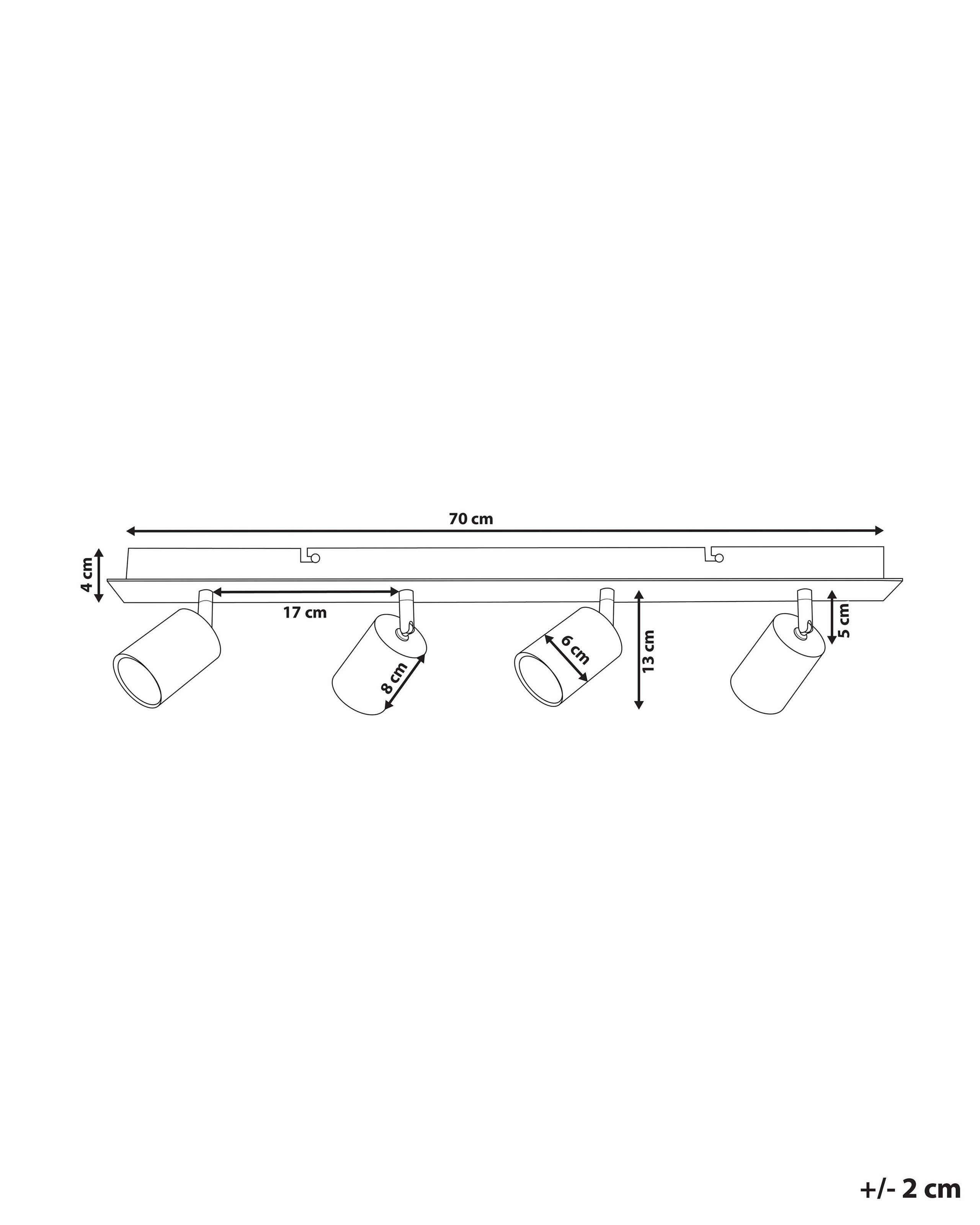 Beliani Deckenlampen aus Metall Modern TIGRIS  