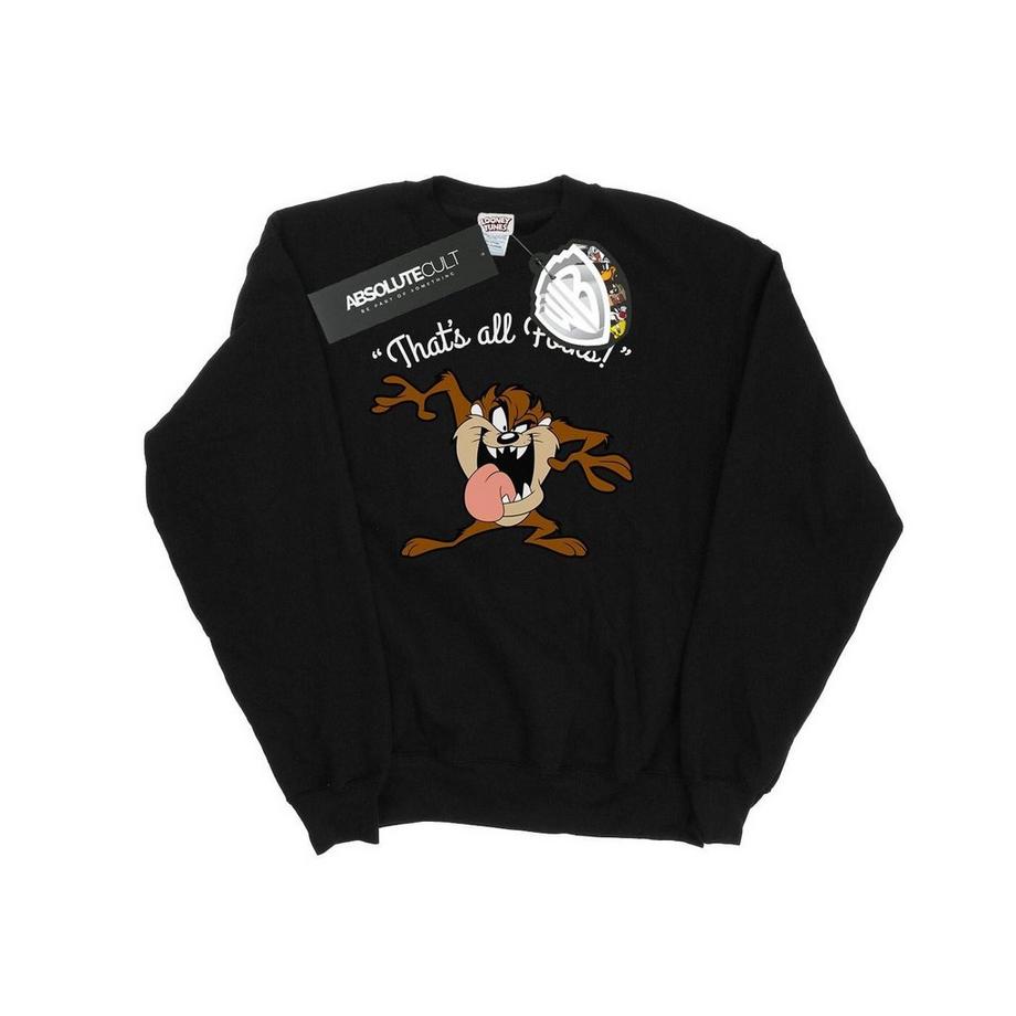 LOONEY TUNES That's All Folks Tasmanian Devil Sweatshirt  