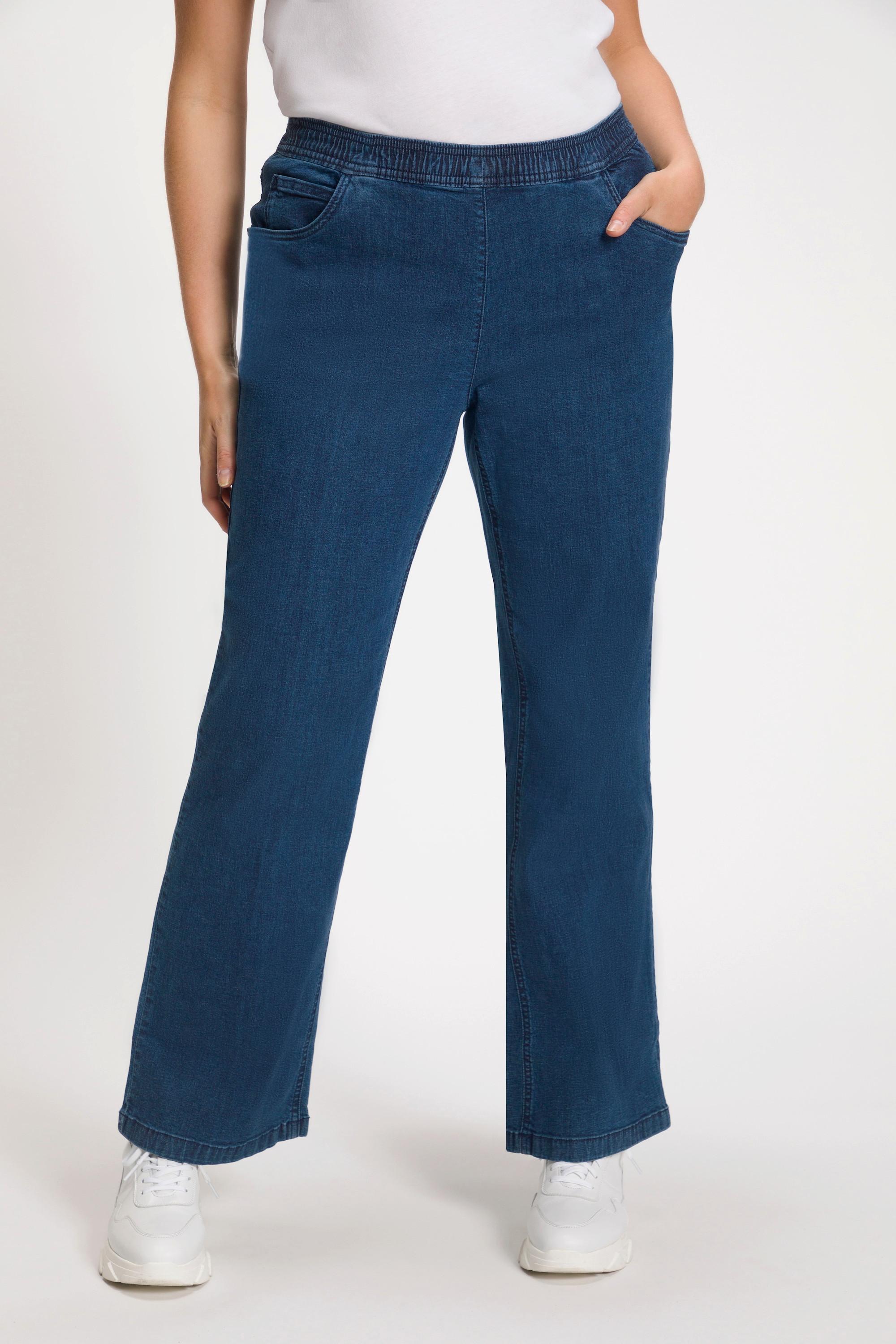 Ulla Popken  Jean Marlene, modèle Mary. Coupe large 5 poches et taille élastique 