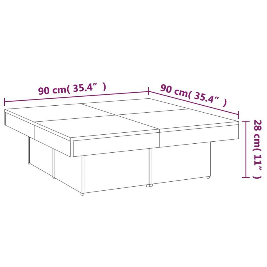 VidaXL Couchtisch holzwerkstoff  