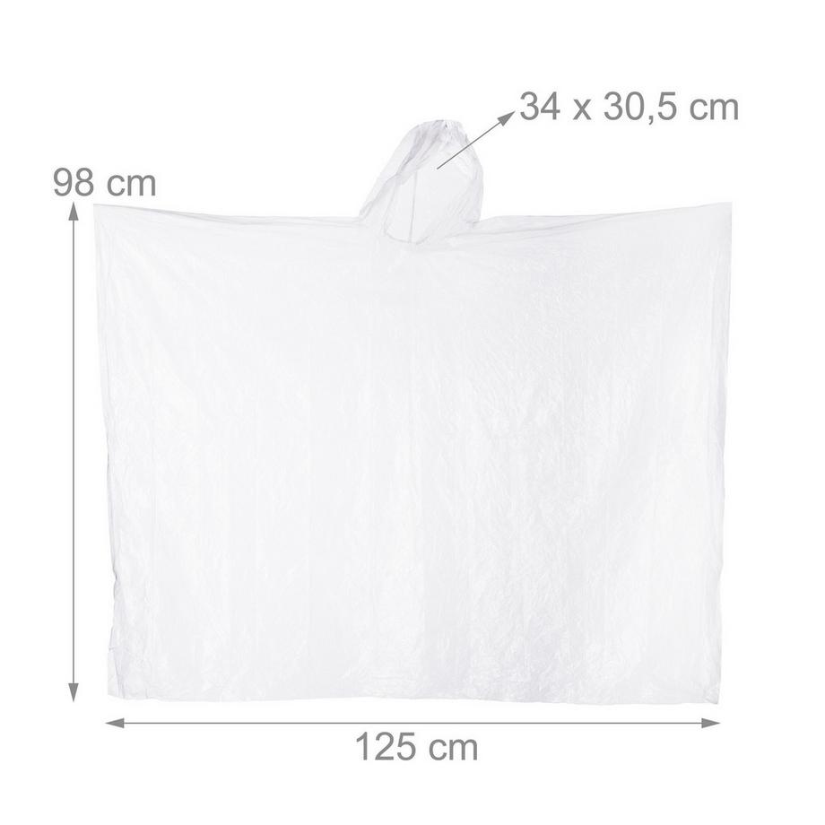 Northix  Einweg-Regenponcho, 20er-Set 