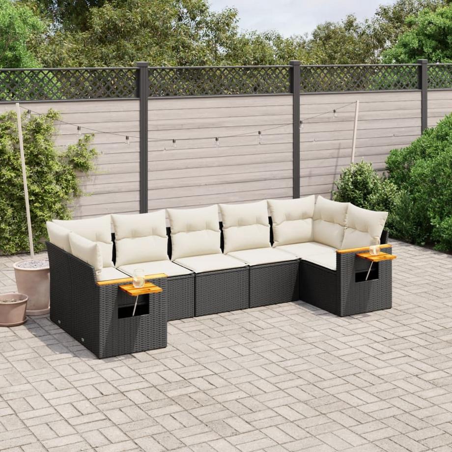 VidaXL set divano da giardino Polirattan  