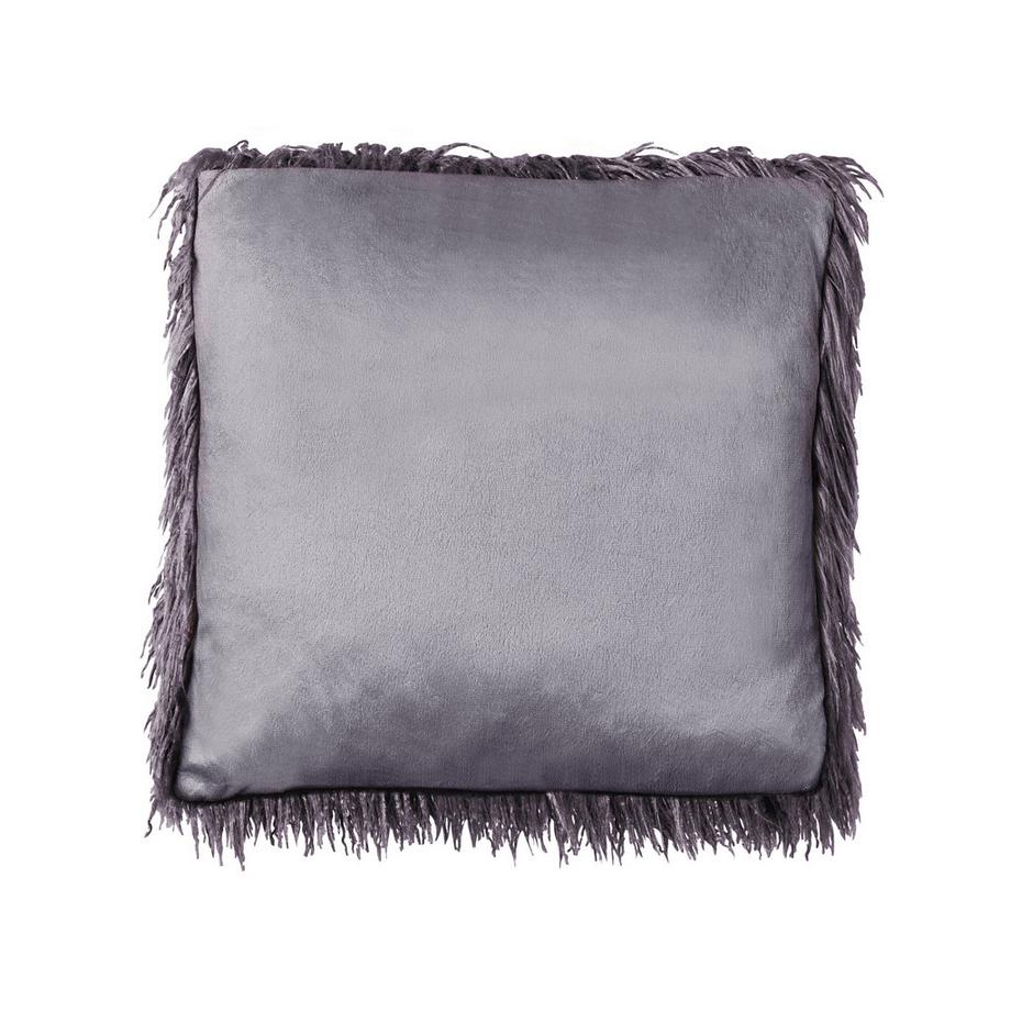 Beliani Lot de 2 coussins décoratifs en Fourrure synthétique Rétro COROKIA  