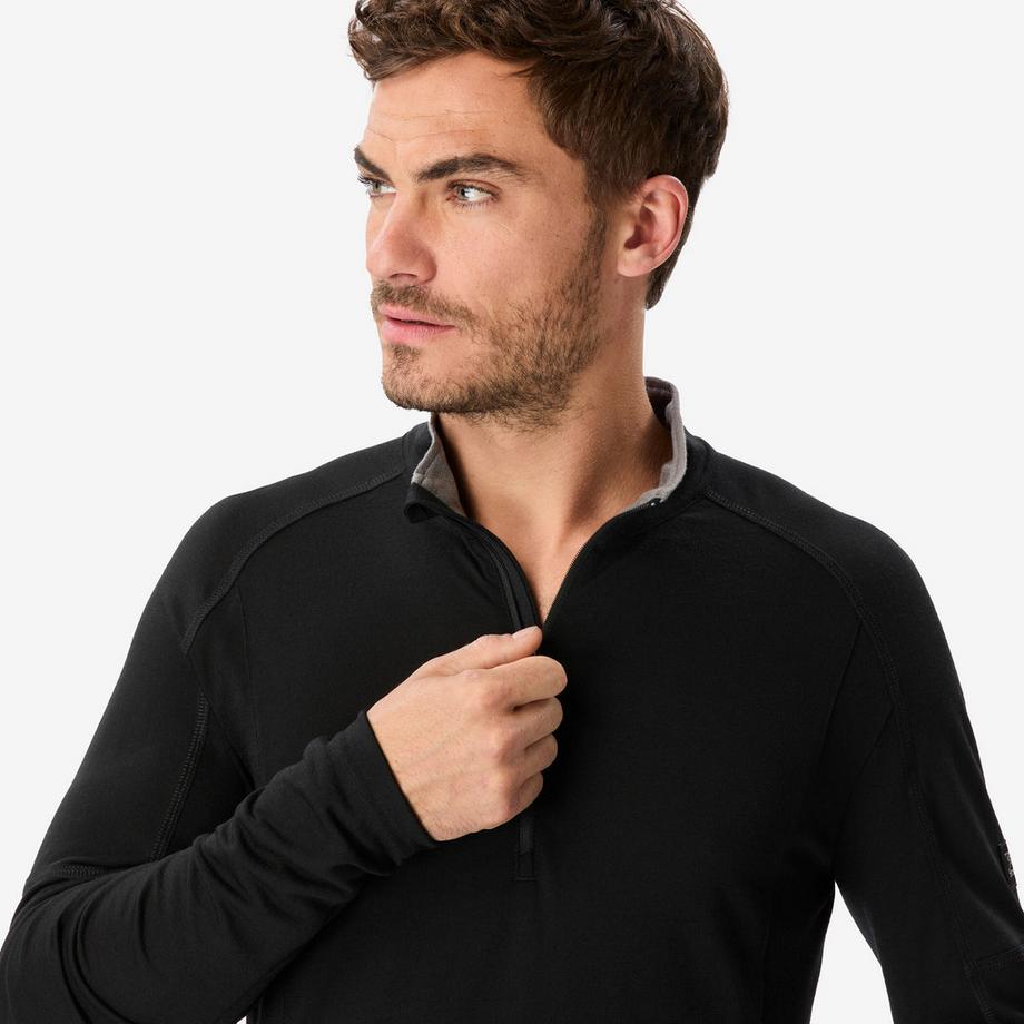 FORCLAZ  Haut à manches longues avec col zippé MT 500 Merino 