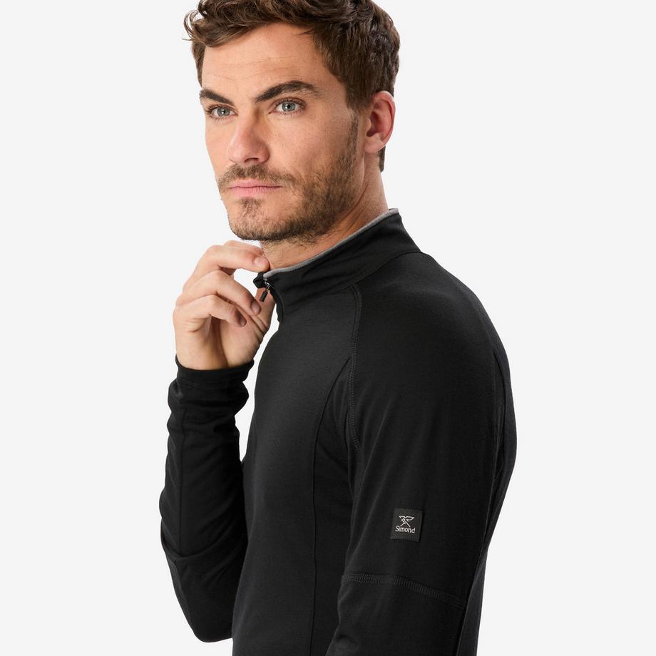 FORCLAZ  Haut à manches longues avec col zippé MT 500 Merino 