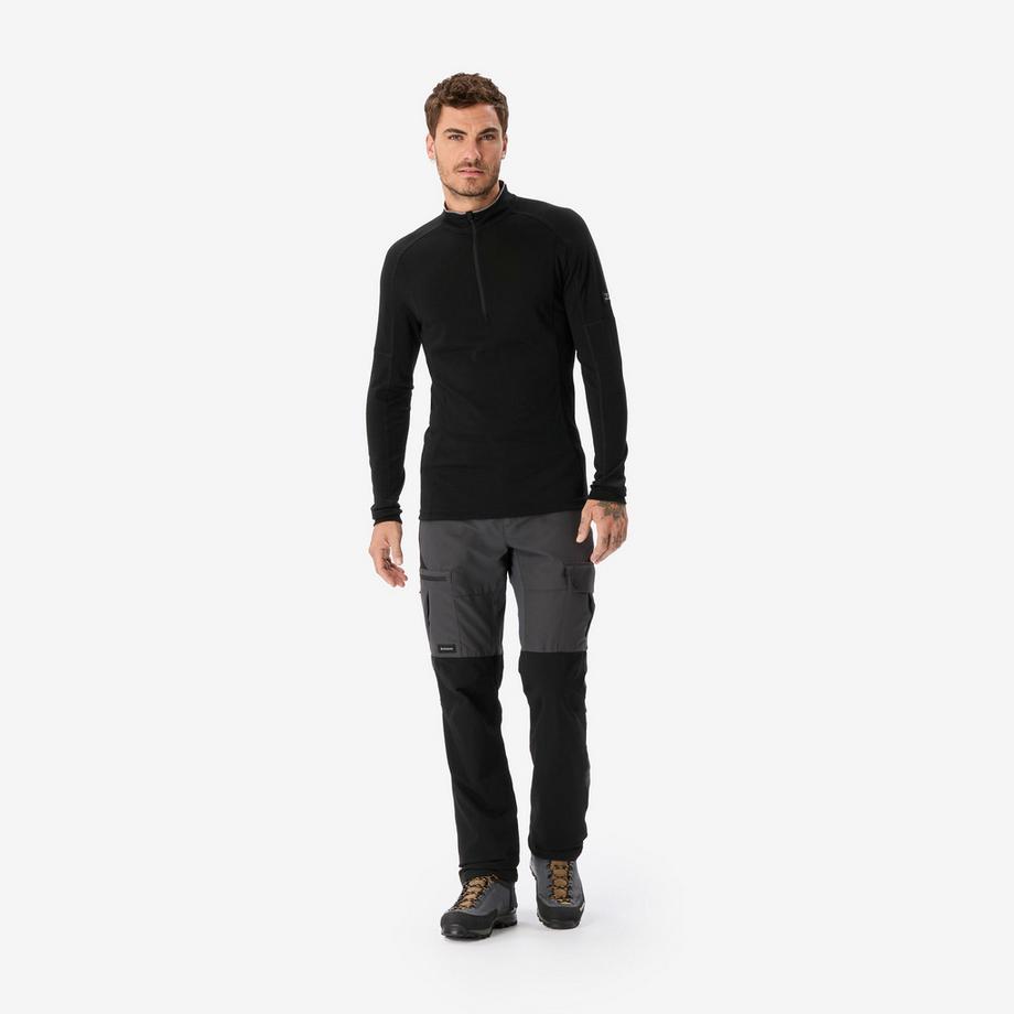 FORCLAZ  Haut à manches longues avec col zippé MT 500 Merino 
