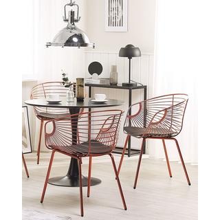 Beliani Lot de 2 chaises en Acier Moderne HOBACK  